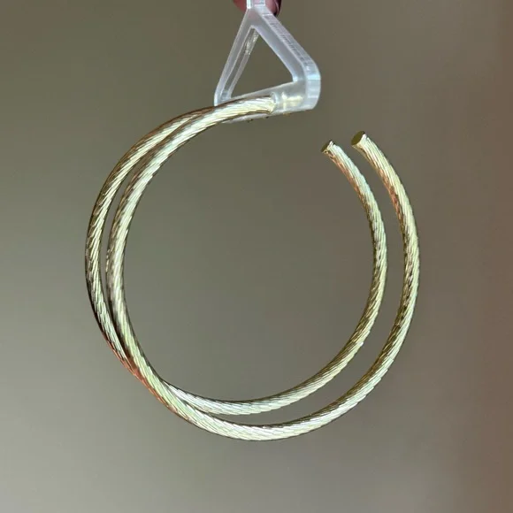 Melinda Maria Diamond Cut 3” Hoops - Picture 3 of 3